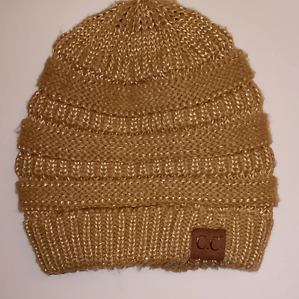 C.C. Exclusives Gold Chunky Winter Hat
